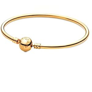 Authentic 14K solid yellow gold Pandora bangle.